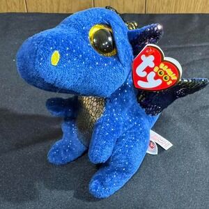 Blue and gold Ty Beanie Boo plush toy  NEW